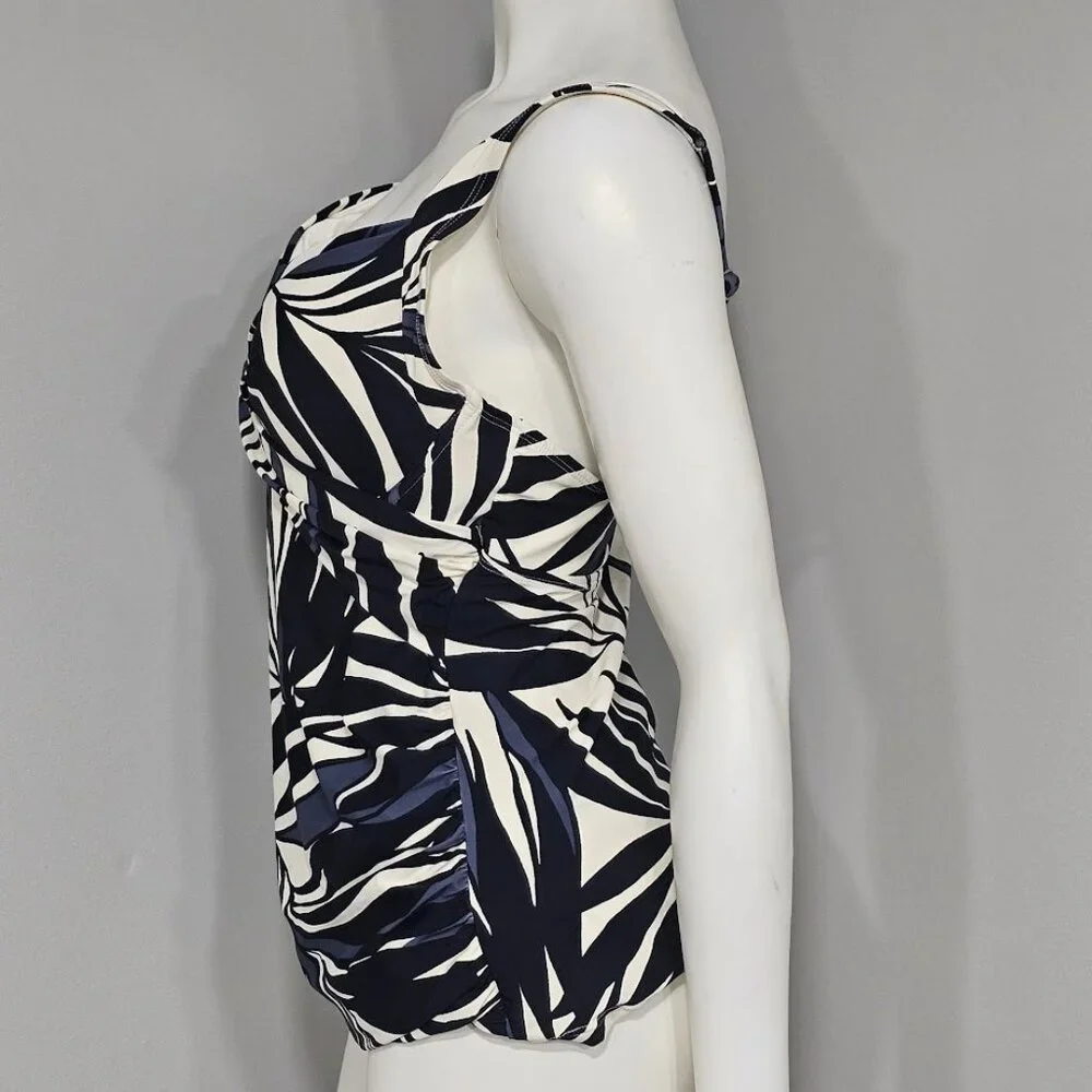Anne Cole Draped-Front Tankini Top 38C/40B - Picture 3 of 9